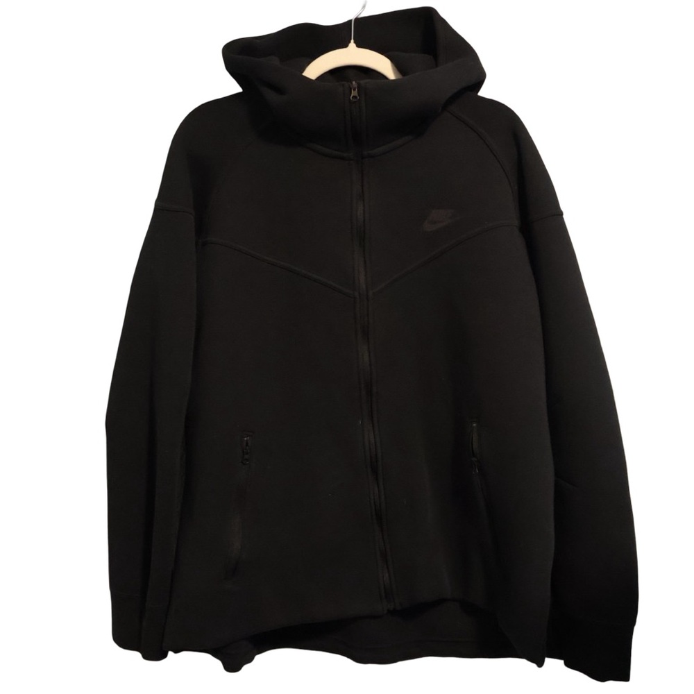 Nike black tech fleece windrunner full zip hoodie 2XL.‎